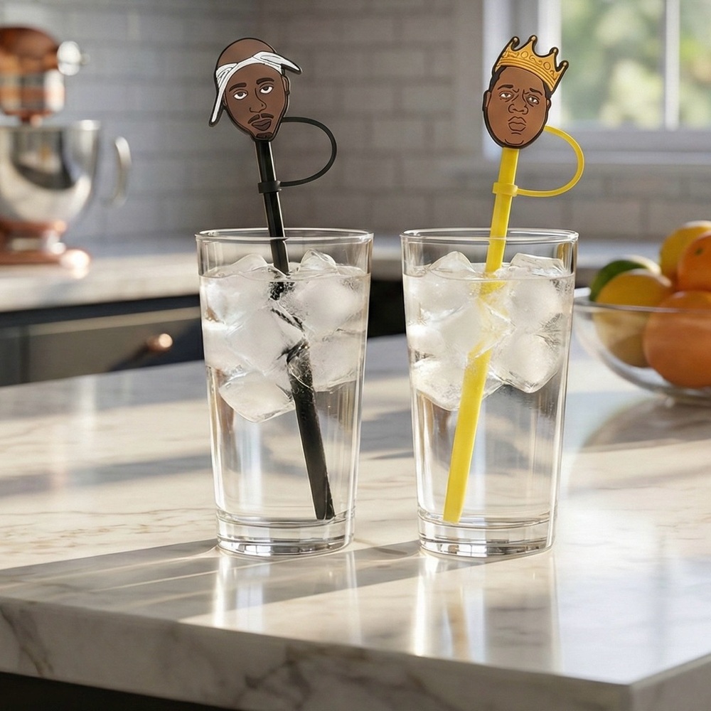 Music Legends Straw Set - Black and Yellow (straw not included)